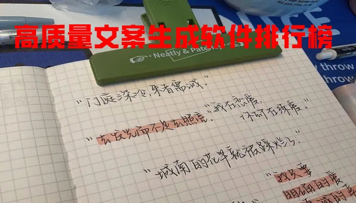 高质量文案生成软件排行榜