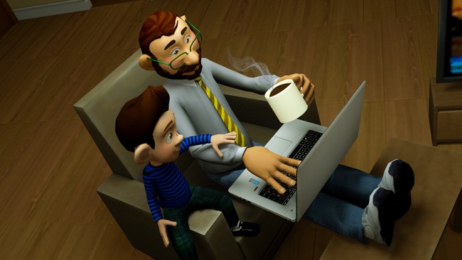 在家工作模拟‪器