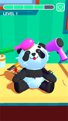 清洁熊猫旧玩具